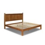 Timeless solid walnut platform bed showcasing majestic grain – Nordic Dusk - Image 2