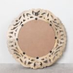 Serene minimalist round wall mirror steel frame – Silent Haven - Image 4