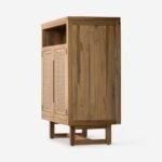 Solid minimalist mango wood cabinet with graceful form – Lunar Root - Image 3