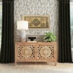 Opulent modern brown solid wood cabinet – Artisan Grove