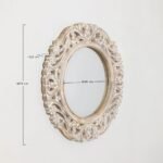 Serene minimalist round wall mirror steel frame – Silent Haven - Image 8