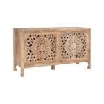 Opulent modern brown solid wood cabinet – Artisan Grove - Image 3