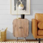 Stately fluted solid wood cabinet with a lustrous finish – Timber Muse