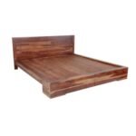 Timeless solid walnut platform queen bed in Sheesham – Noble Root - Image 3
